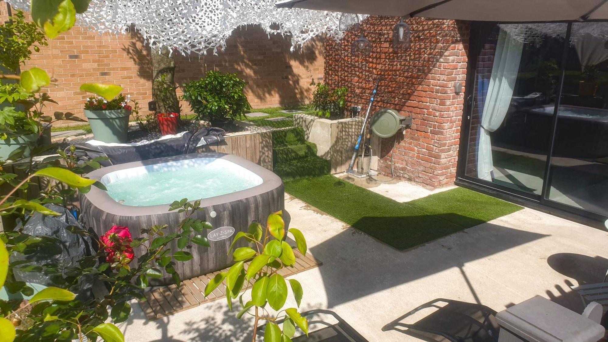 Gary Suite - Studio Cosy, Spa Et Jardin Privatif A 4 Min De Cambrai Awoingt Ngoại thất bức ảnh